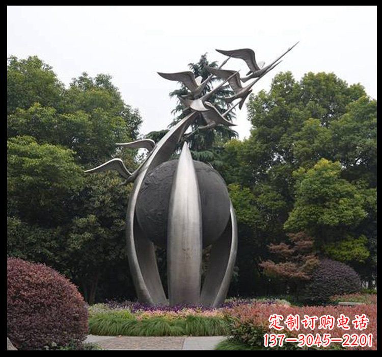 河南不锈钢天鹅雕塑