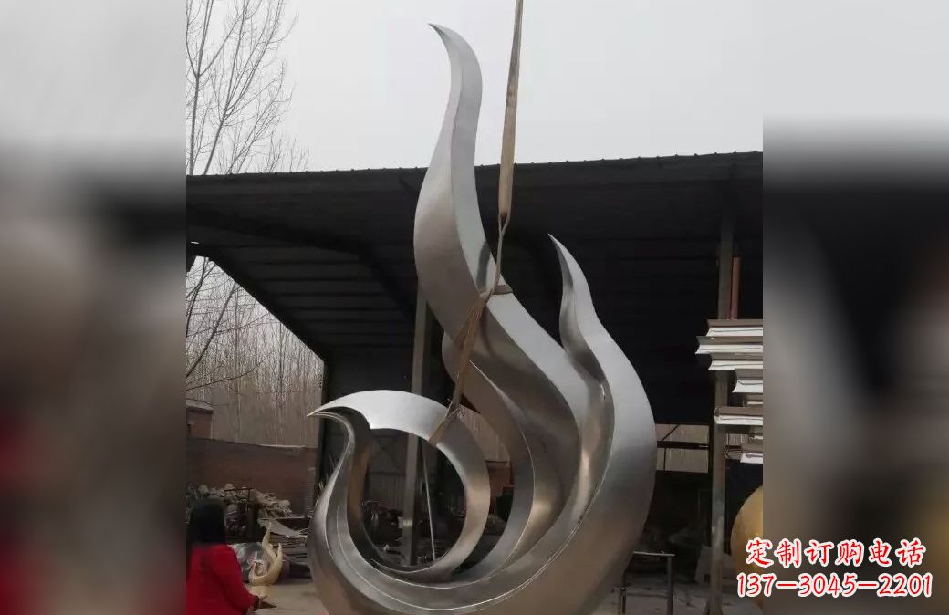 河南不锈钢抽象凤凰雕塑 (7)