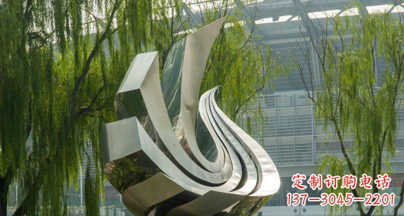 河南不锈钢抽象凤凰公园雕塑