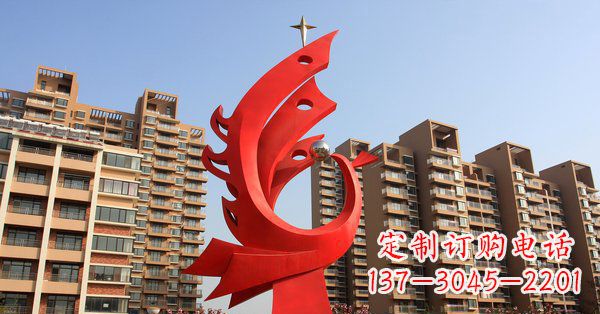 河南不锈钢抽象凤凰小区雕塑