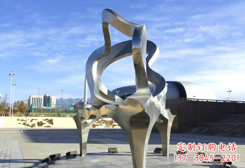 河南不锈钢抽象钢琴雕塑
