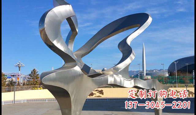 河南不锈钢抽象钢琴雕塑1
