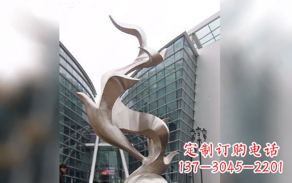 河南不锈钢抽象鸽子雕塑 (2)