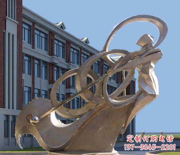 河南不锈钢抽象高尔夫球人物雕塑