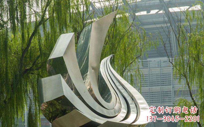 河南不锈钢抽象鸽子景观雕塑