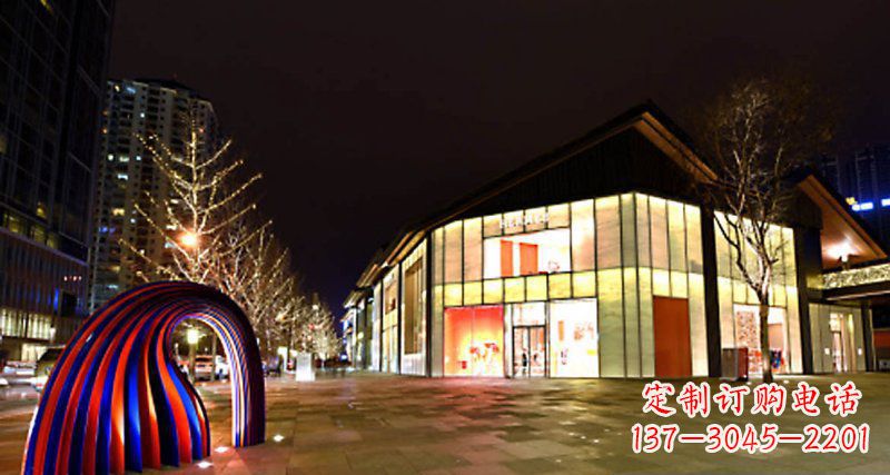 河南不锈钢拱门雕塑——点缀街边景观