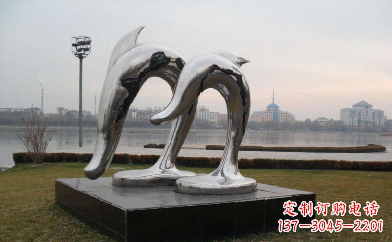 河南精致的不锈钢海豚雕塑
