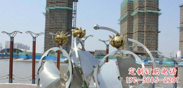 河南不锈钢荷叶雕塑——缔造经典之美
