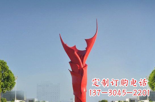 河南不锈钢火炬雕塑——点燃友谊之火