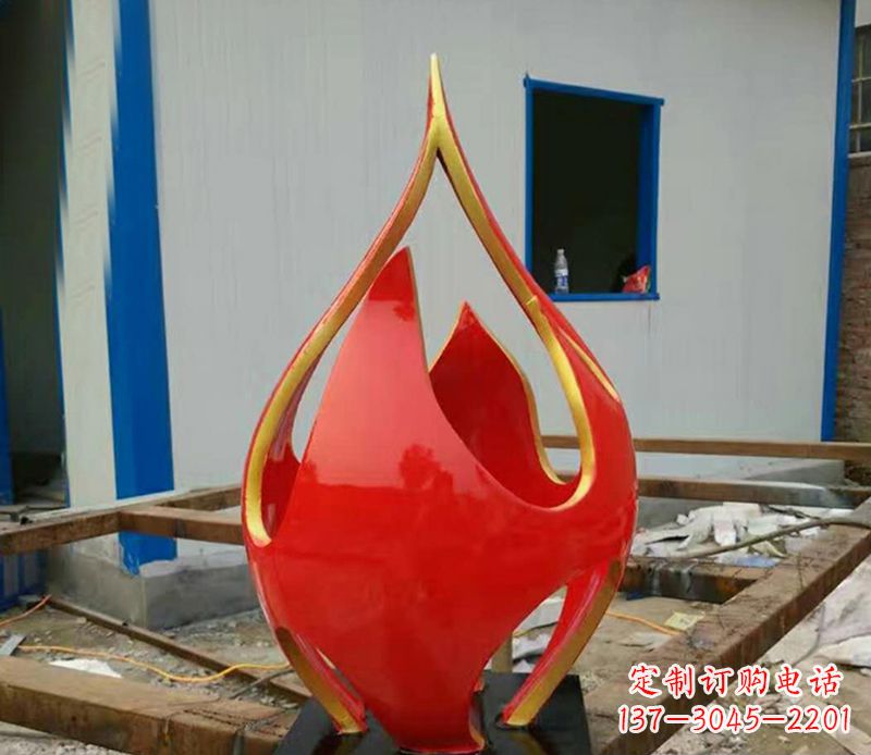 河南不锈钢龙雕塑点缀火龙果广场