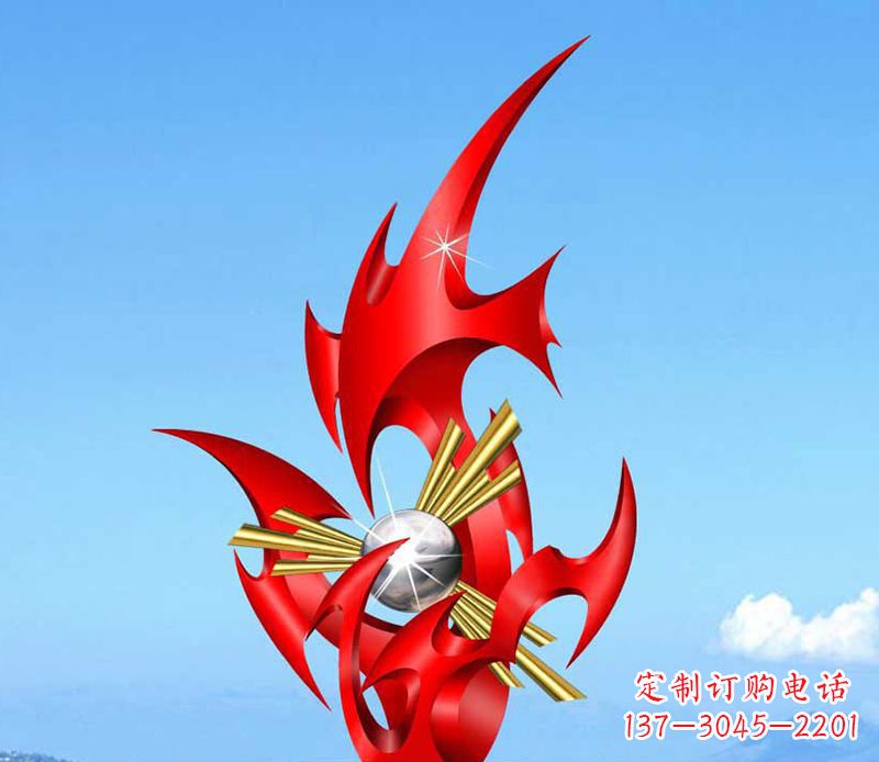河南不锈钢火苗雕塑