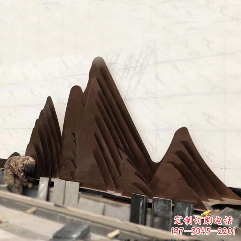 河南精美不锈钢假山雕塑