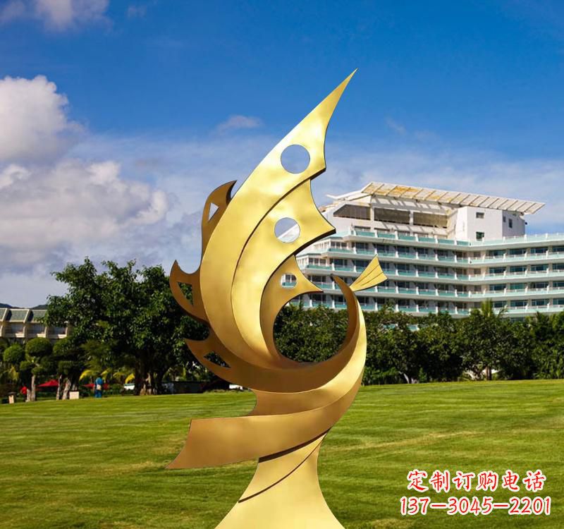 河南不锈钢凤凰雕塑精致而古典