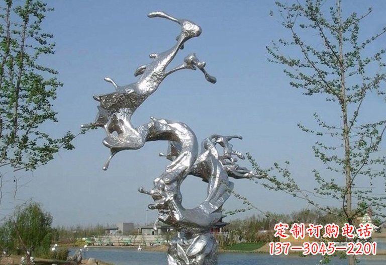 河南不锈钢蛟龙出海雕塑