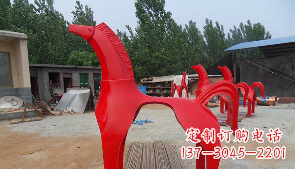 河南不锈钢马雕塑精致而经久