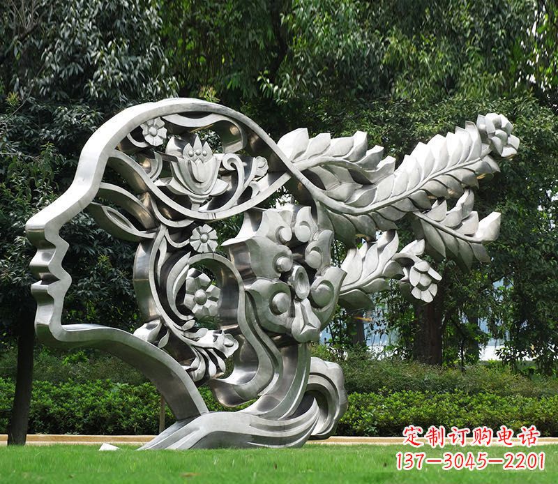 河南不锈钢美女雕塑给空间带来灵动的美
