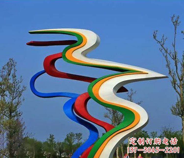 河南不锈钢抽象喷绘飘带