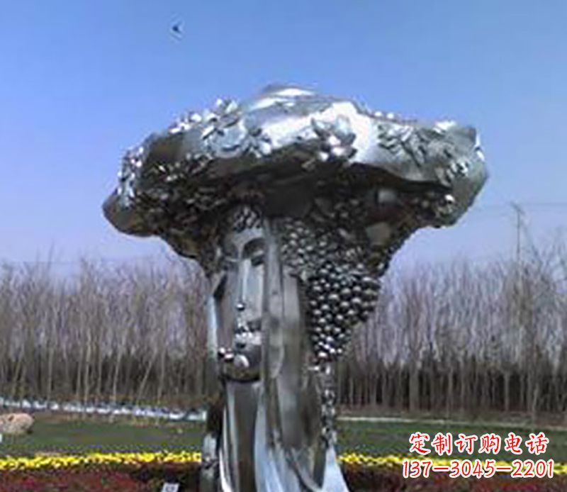 河南不锈钢抽象葡萄公园景观雕塑