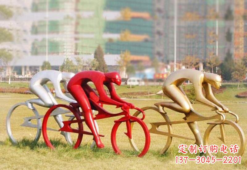 河南不锈钢自行车雕塑