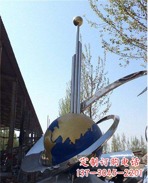 河南不锈钢抽象书本地球雕塑
