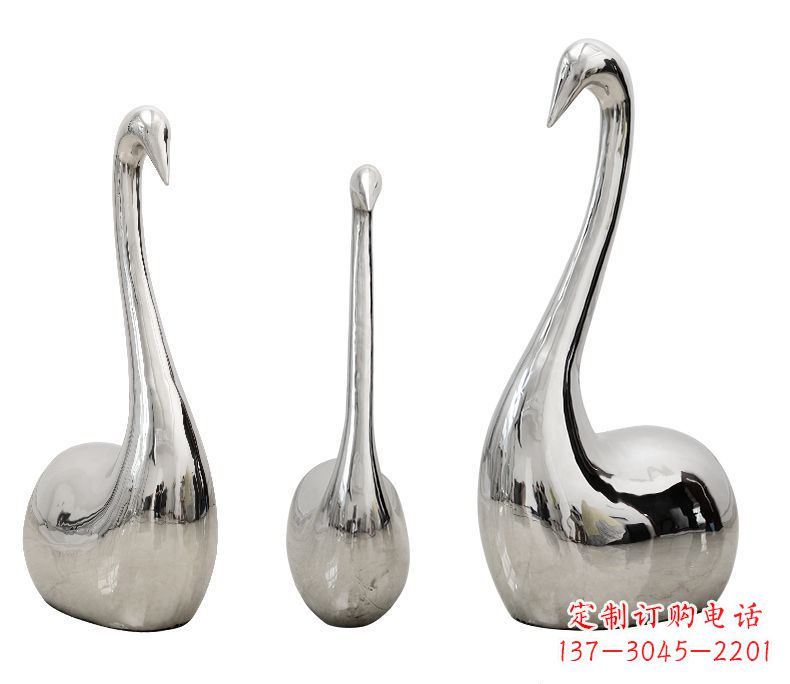 河南精美不锈钢天鹅雕塑