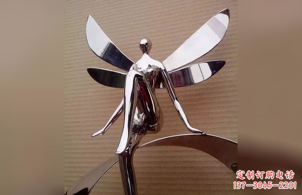 河南不锈钢天使雕塑