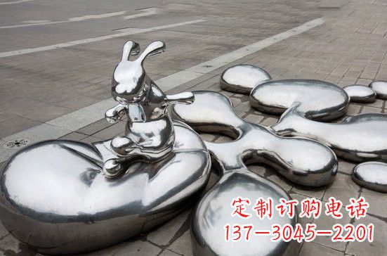河南不锈钢兔子雕塑