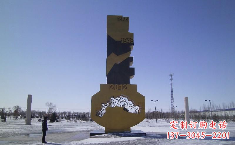 河南不锈钢抽象钥匙雕塑——精美装饰品