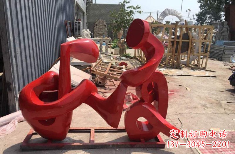 河南不锈钢音符雕塑传递美丽的音乐