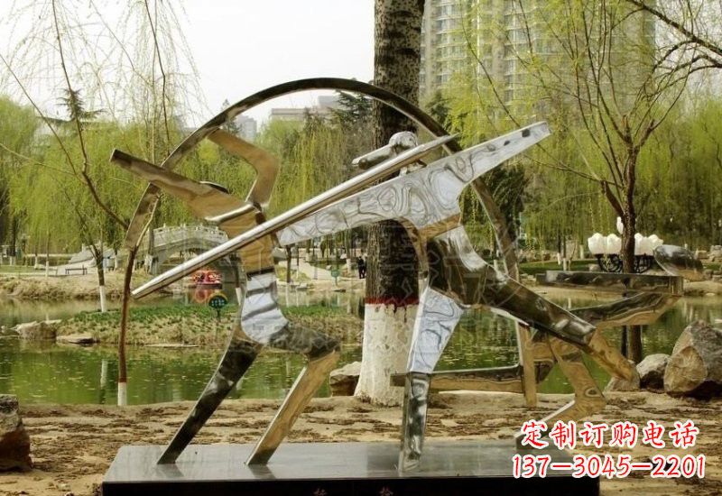 河南不锈钢运动员雕塑