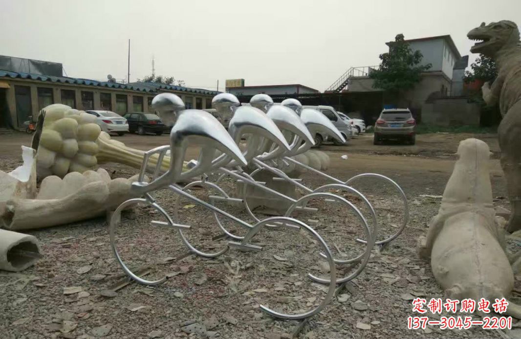 河南不锈钢自行车雕塑