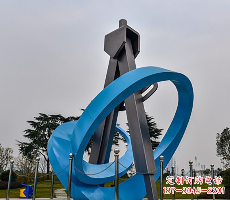河南不锈钢创意圆规造型