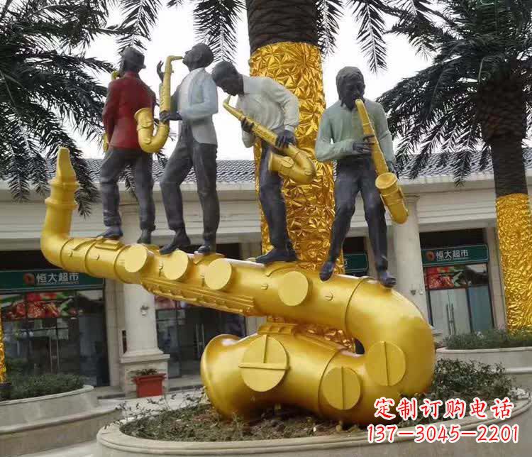 河南不锈钢萨克斯雕塑精美绝伦