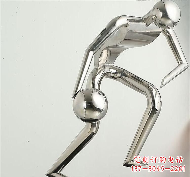 河南不锈钢保龄球雕塑——抽象人形美学之精华