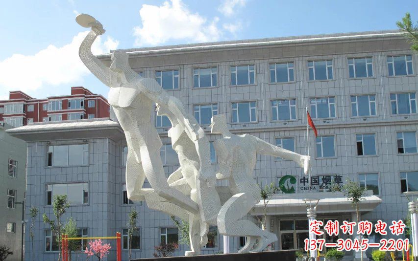 河南不锈钢乒乓球雕塑精美绝伦