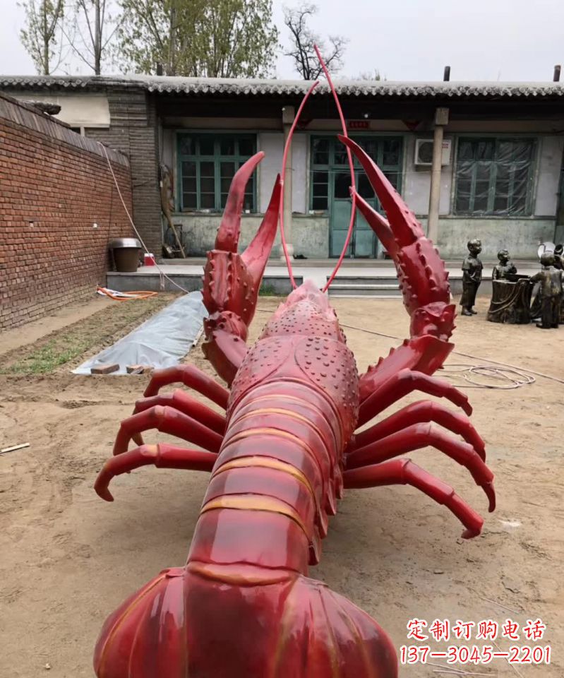 河南不锈钢大龙虾雕塑雕塑之美