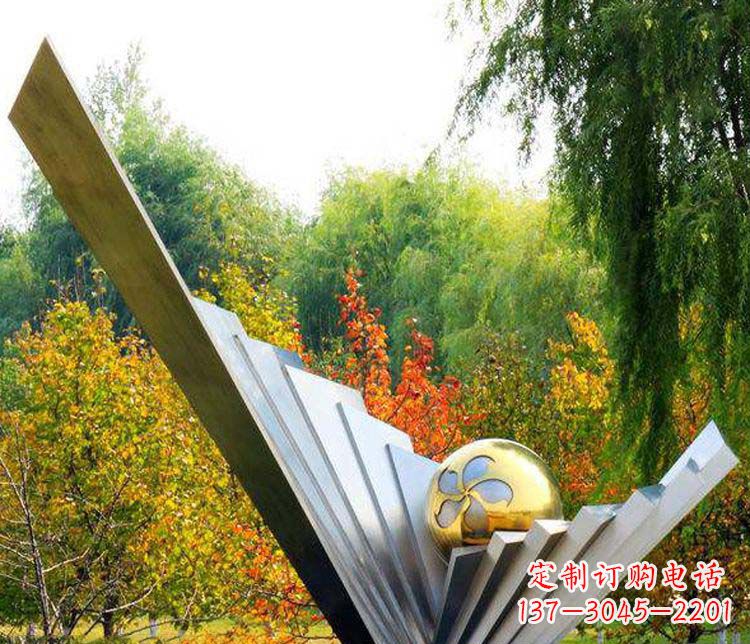 河南不锈钢大型翅膀景观雕塑