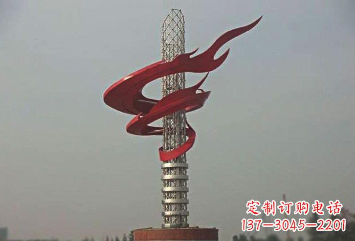 河南不锈钢大型火炬雕塑