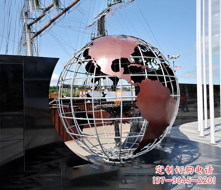 河南不锈钢大型地球仪雕塑
