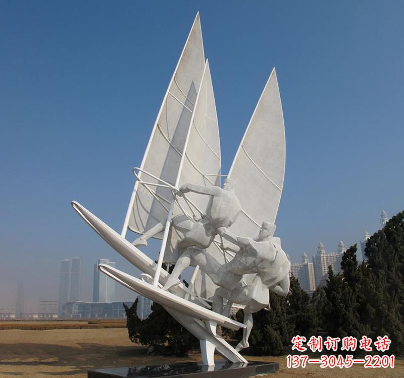 河南不锈钢大型帆船雕塑海洋精神的象征