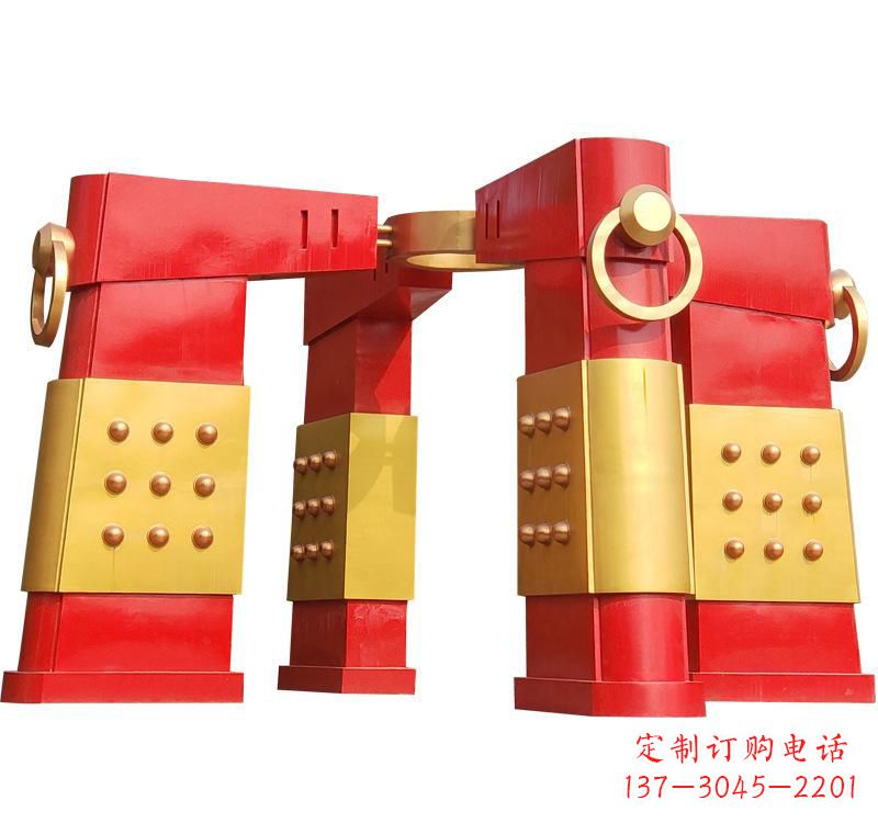 河南不锈钢大型拱门雕塑——传承文化精髓