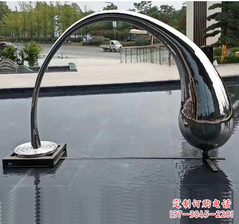 河南不锈钢大型水滴抽象雕塑