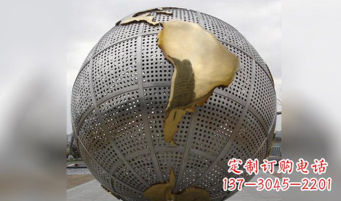 河南不锈钢地球地图雕塑
