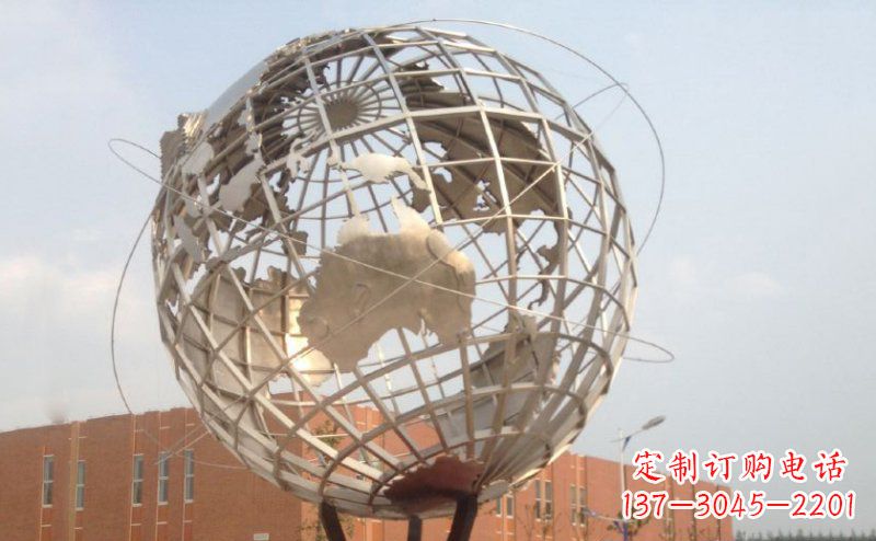 河南不锈钢地球雕塑 (3)