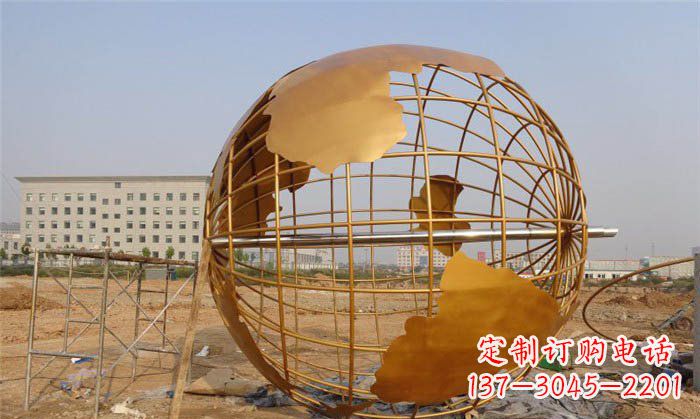 河南不锈钢地球公园景观雕塑