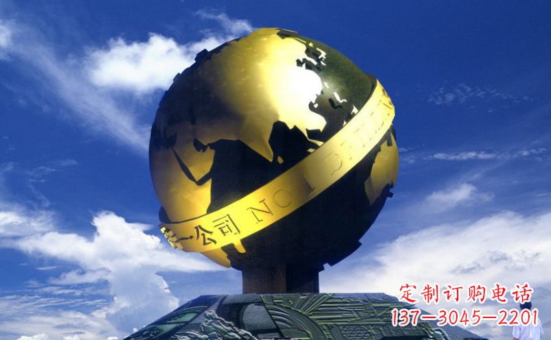 河南不锈钢地球企业雕塑
