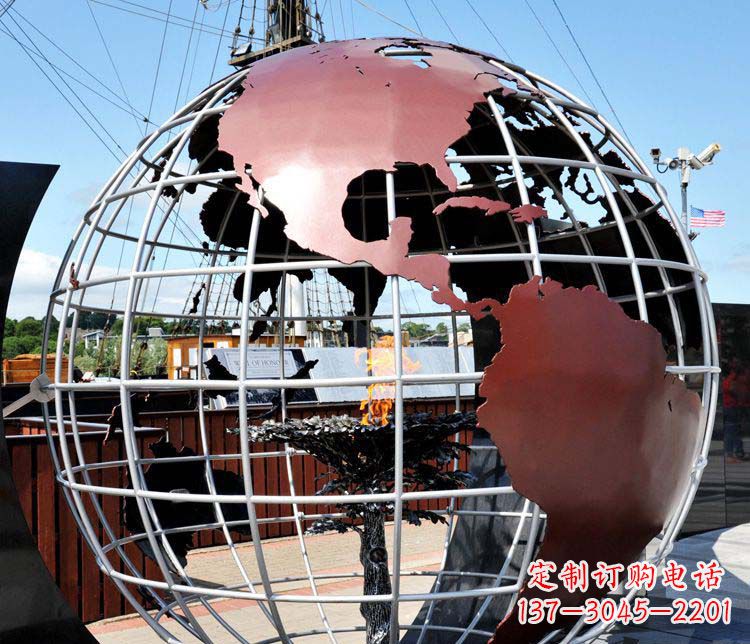 河南不锈钢地球仪雕塑