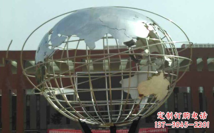 河南不锈钢地球仪雕塑 (2)