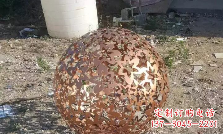 河南不锈钢地球仪花球雕塑