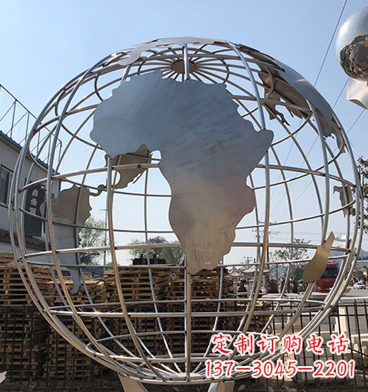 河南不锈钢地球仪景观雕塑1